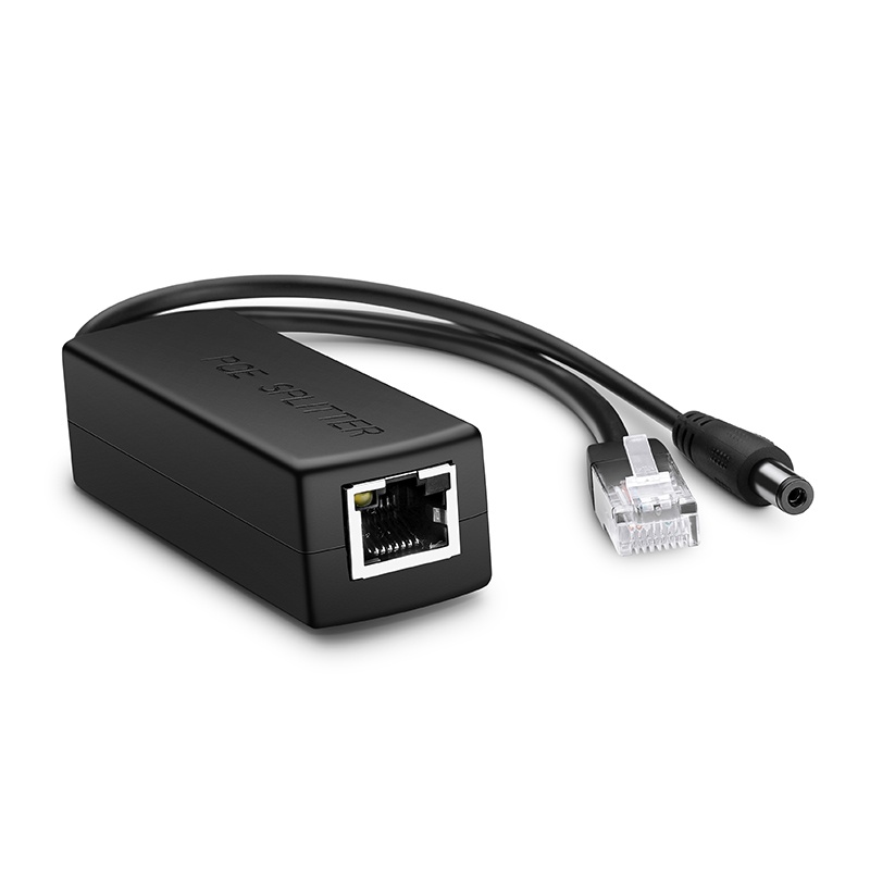Single Port 10/100M PoE Splitter Cable with DC 12V Output, 13W